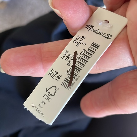 NEW WITH TAGS Madewell Black Funnel Neck Sleeveless Cropped Top Size Small - Picture 6 of 6